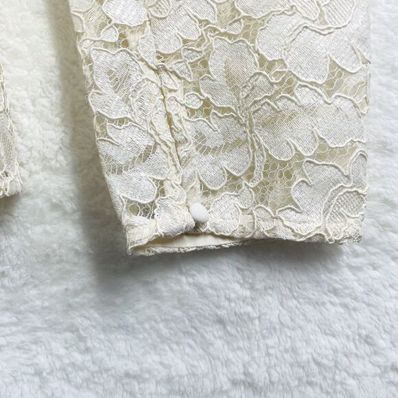 Express Lace Puff Sleeve Prairie Blouse Small Oversized Small New With Tags Lace - Picture 5 of 16